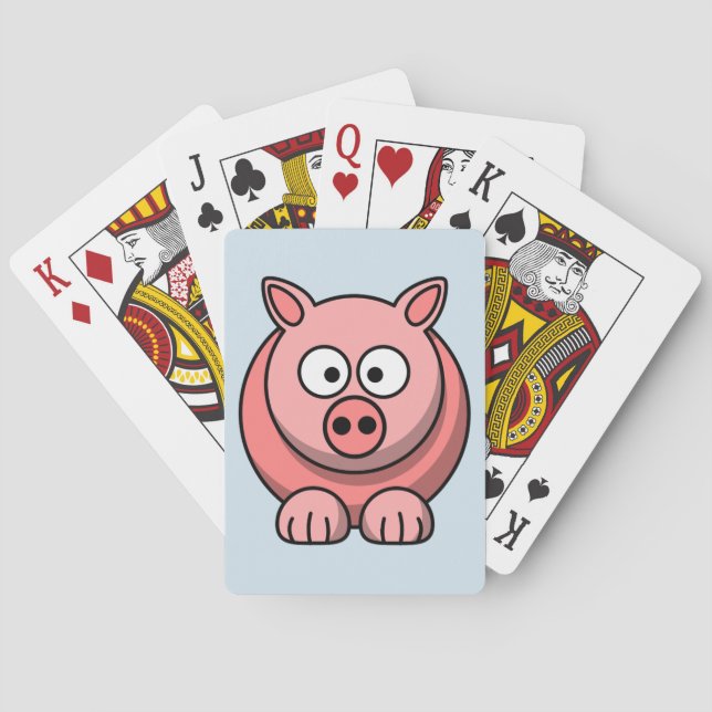 Customize Cute Pig Poker Cards (Back)