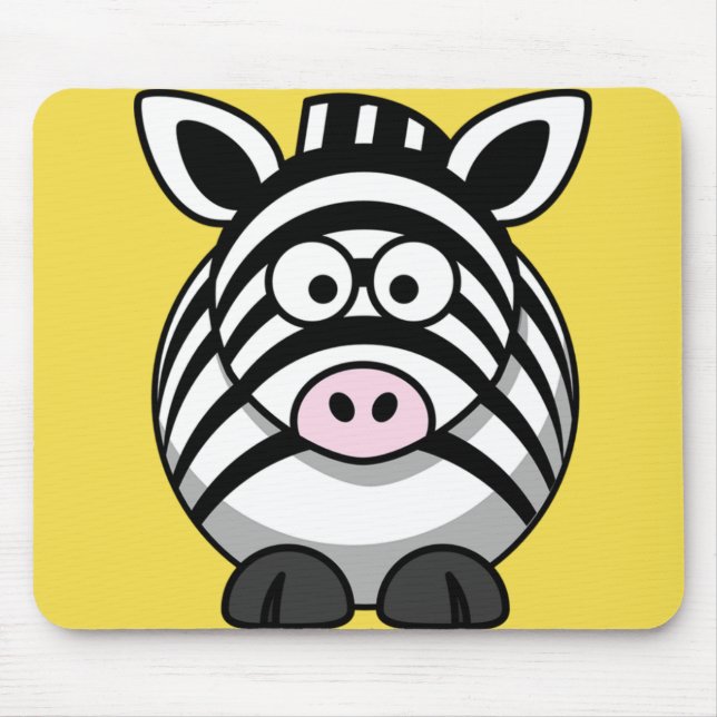 Customize Cute Zebra Mouse Pad (Front)