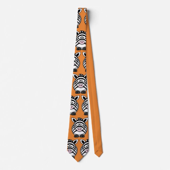 Customize Cute Zebra Party Tie (Front)