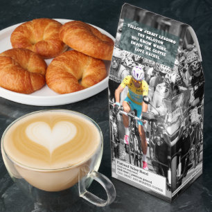 Customize Cycling Yellow Jersey Leading Peloton Roasted Coffee