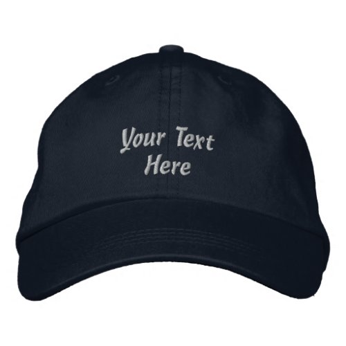 Customize Dark Embroidered Baseball Cap Hat