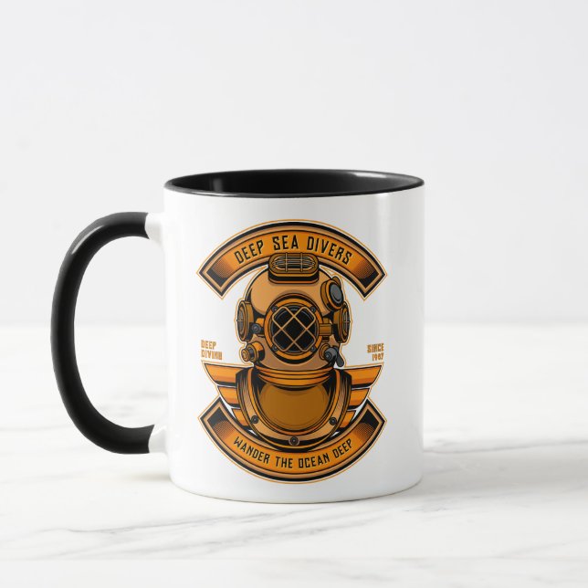 Customize Deep Sea Divers Diving Helmet Gear Sport Mug (Left)