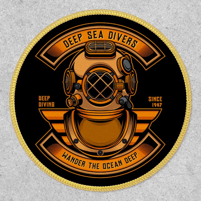 Customize Deep Sea Divers Diving Helmet Gear Sport Patch (Front)