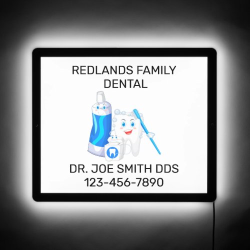 Customize Dental Clinic Happy Molar Tooth Dentist  LED Sign