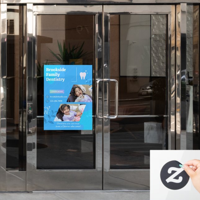 Customize Dental Dentist Clinic Picture Advert  Window Cling (Office Door)