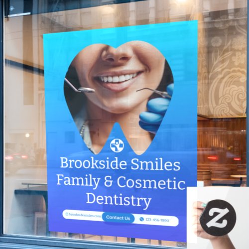 Customize Dentist Clinic Patient Tooth Smile Huge  Window Cling