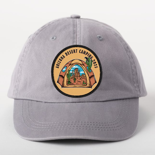 Customize Desert Tent Camping Cactus Wildlife Hat  Patch (On Headwear)