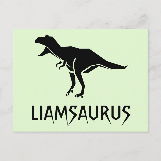 Customize Dinosaur Name Personalize Postcard (Front)