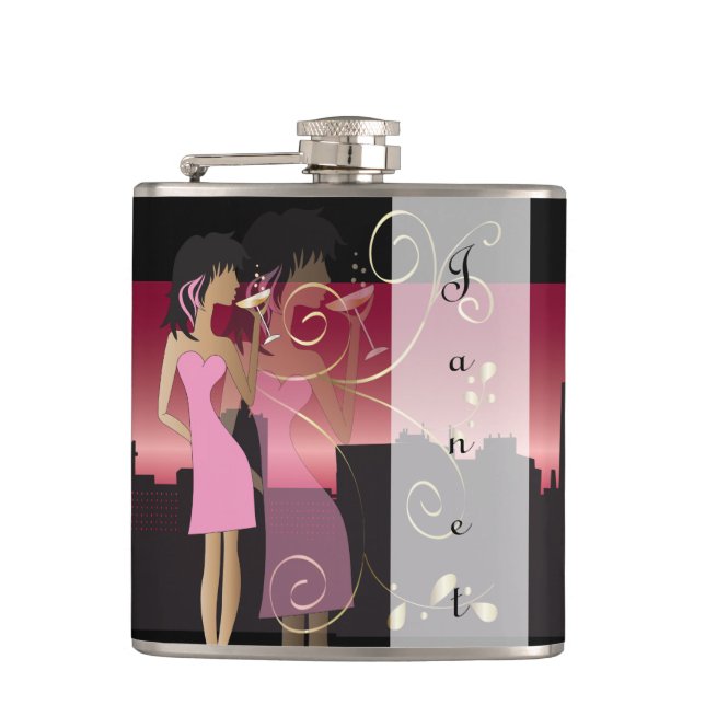 Customize Diva Girls Night Out Flask (Front)