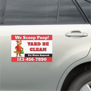 Customize Dog Poop Scoop Business Promotional Car Magnet