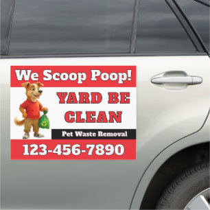 Customize Dog Poop Scoop Business Promotional Car Magnet
