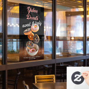 Customize Donut Shop Business Promotion Window Cling