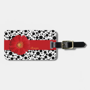 Customize dots and your name luggage tag