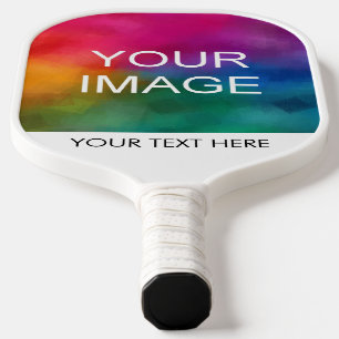 Customize Double Sided Add Your Photo Here Modern Pickleball Paddle