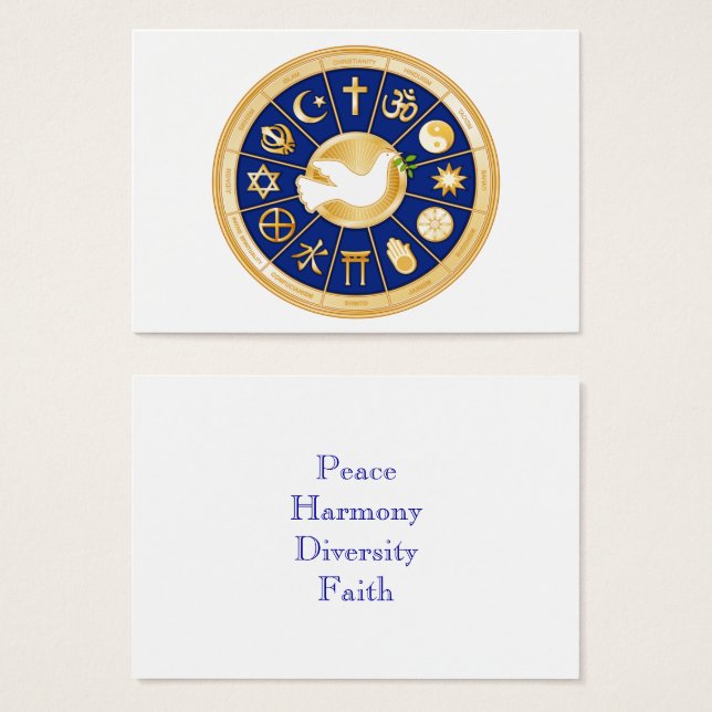 Customize Dove of Peace Profile Card (Front & Back)