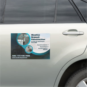 Customize Drywall Installation Contractor Business Car Magnet