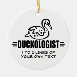 Customize Duck Ceramic Ornament