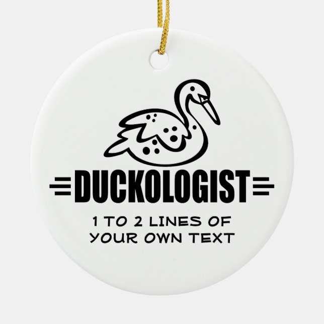 Customize Duck Ceramic Ornament (Front)