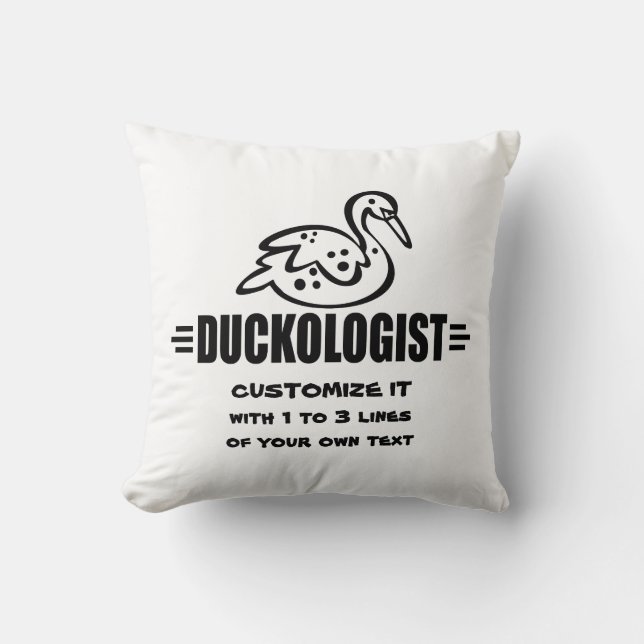 Customize Duck Throw Pillow (Front)
