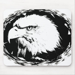 Customize Eagle Head Modern Pop Art Template Mouse Pad