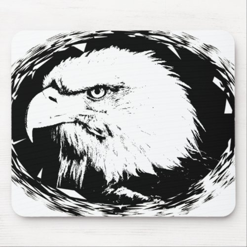 Customize Eagle Head Modern Pop Art Template Mouse Pad