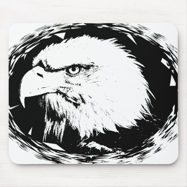 Customize Eagle Head Modern Pop Art Template Mouse Pad (Front)