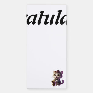 Customize Edit Jazz Saxophone Cat Magnetic Notepad