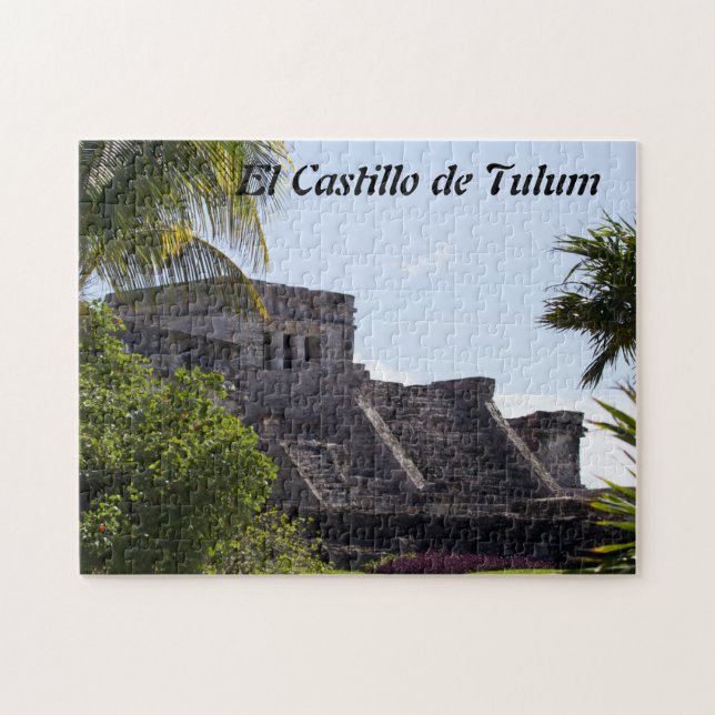 Customize El Castillo de Tulum - Mayan ruins Jigsaw Puzzle (Horizontal)