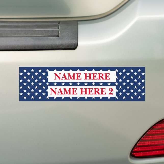 Customize Election Name  Bumper Sticker (On Car)