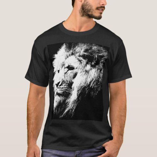 Customize Elegant Modern Pop Art Lion Head T_Shirt