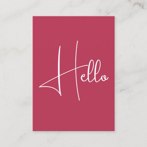 Customize Elegant Modern Vertical Template Hello Business Card