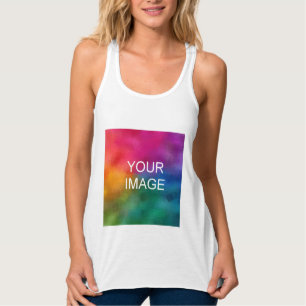 Customize Elegant Modern White Template Trendy Tank Top