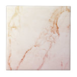Customize Elegant Rose Gold Marble Tile<br><div class="desc">Add a touch of elegance to your space with this customizable ceramic tile featuring a beautiful rose gold marble design. Ideal for home decor, this tile can be personalized to match your unique style. Whether it's for a kitchen backsplash, bathroom accent, or decorative project, this tile will elevate any room...</div>
