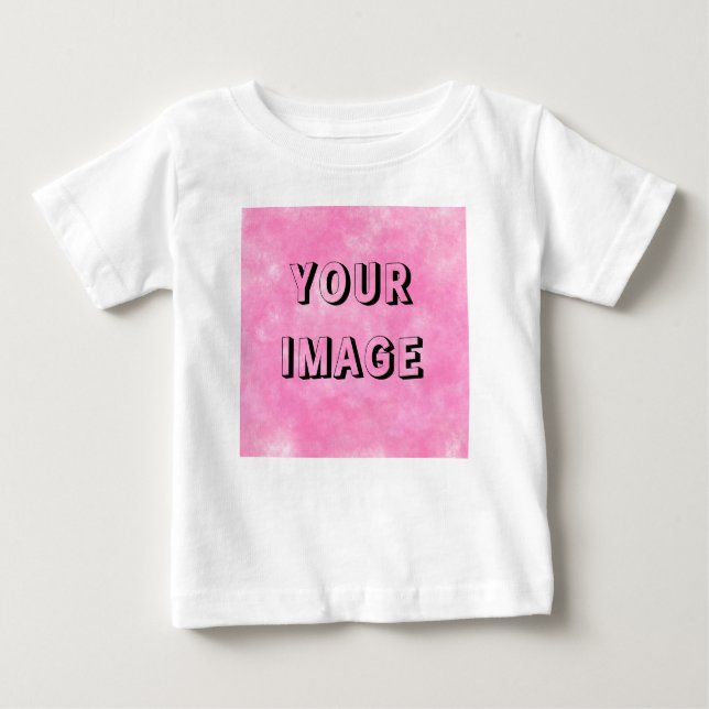 Customize Elegant White Color Trendy Template Baby Baby T-Shirt (Front)