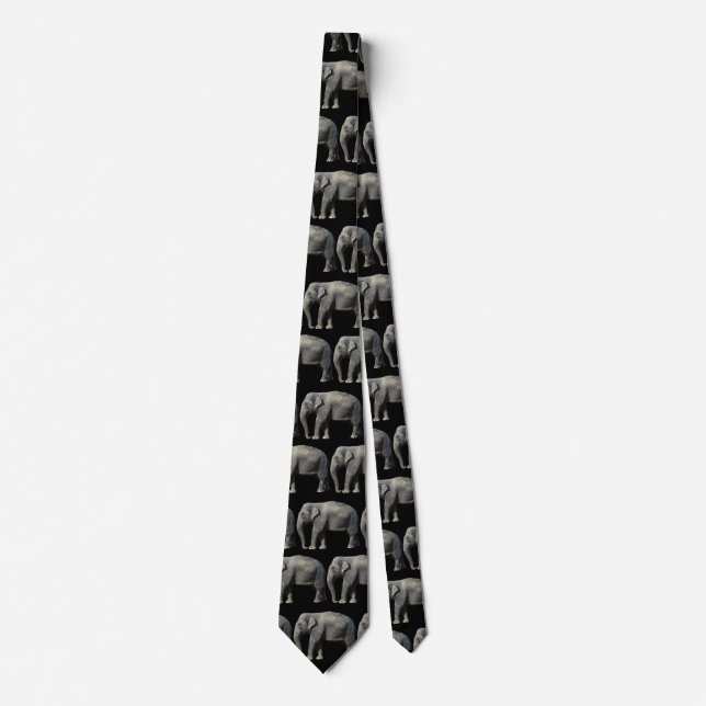 Customize Elephant Party Neck Tie (Front)