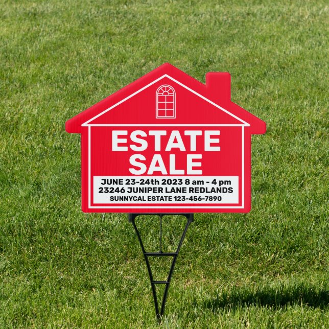 Customize Estate Sale Broker Business Yard Sign (Insitu)