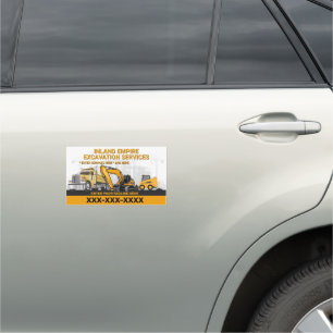 Customize Excavation General Contractor Constructi Car Magnet