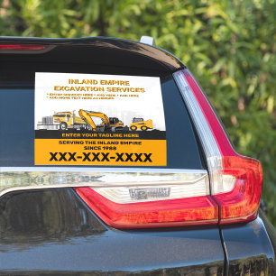 Customize Excavation General Contractor Constructi Sticker