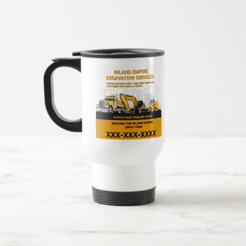 Customize Excavation General Contractor Constructi Travel Mug