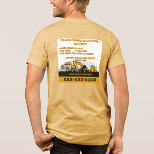 Customize Excavation General Contractor Constructi Tri-Blend Shirt