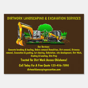 Customize Excavation Landscaping Services Contract Sign