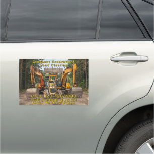 Customize Excavator Site Preparation Promo Truck Car Magnet