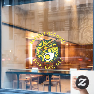 Customize Express Ramen Noodles Restaurant Medium Window Cling