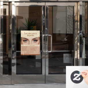 Customize Eyebrow Eyelash Beauty Salon Promotional Window Cling
