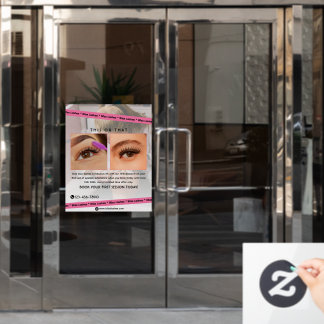 Customize  Eyelash Extensions Beauty Studio Promo Window Cling