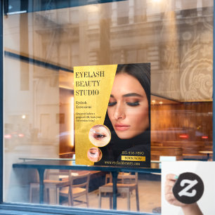 Customize Eyelash Extensions Studio Business Front Window Cling
