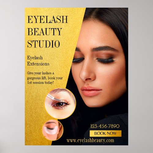 Customize Eyelash Extensions Studio Front Door Poster