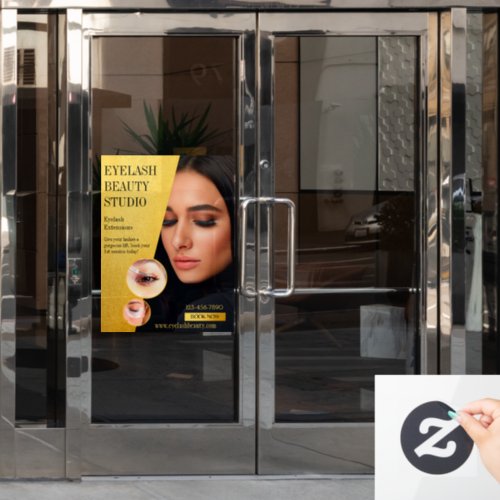 Customize Eyelash Extensions Studio Front Door  Window Cling