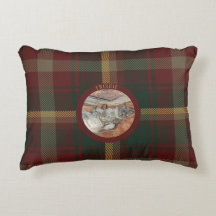Customize Family Cat Maple Leaf Tartan Bed
