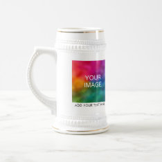 Customize Family Image Photo Business Logo Text Beer Stein at Zazzle